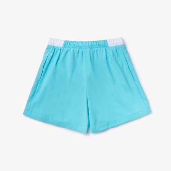 Lacoste SPORT Roland Garros Culotte Skirt Dětské - Sukně Tyrkysové / Bílé / Zelene | CZ-NzOso6